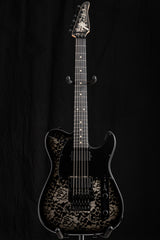 Tom Anderson T Classic Contoured White Dog Hair Black Floral Burst
