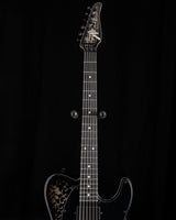 Tom Anderson T Classic Contoured White Dog Hair Black Floral Burst