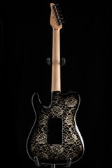 Tom Anderson T Classic Contoured White Dog Hair Black Floral Burst