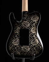 Tom Anderson T Classic Contoured White Dog Hair Black Floral Burst