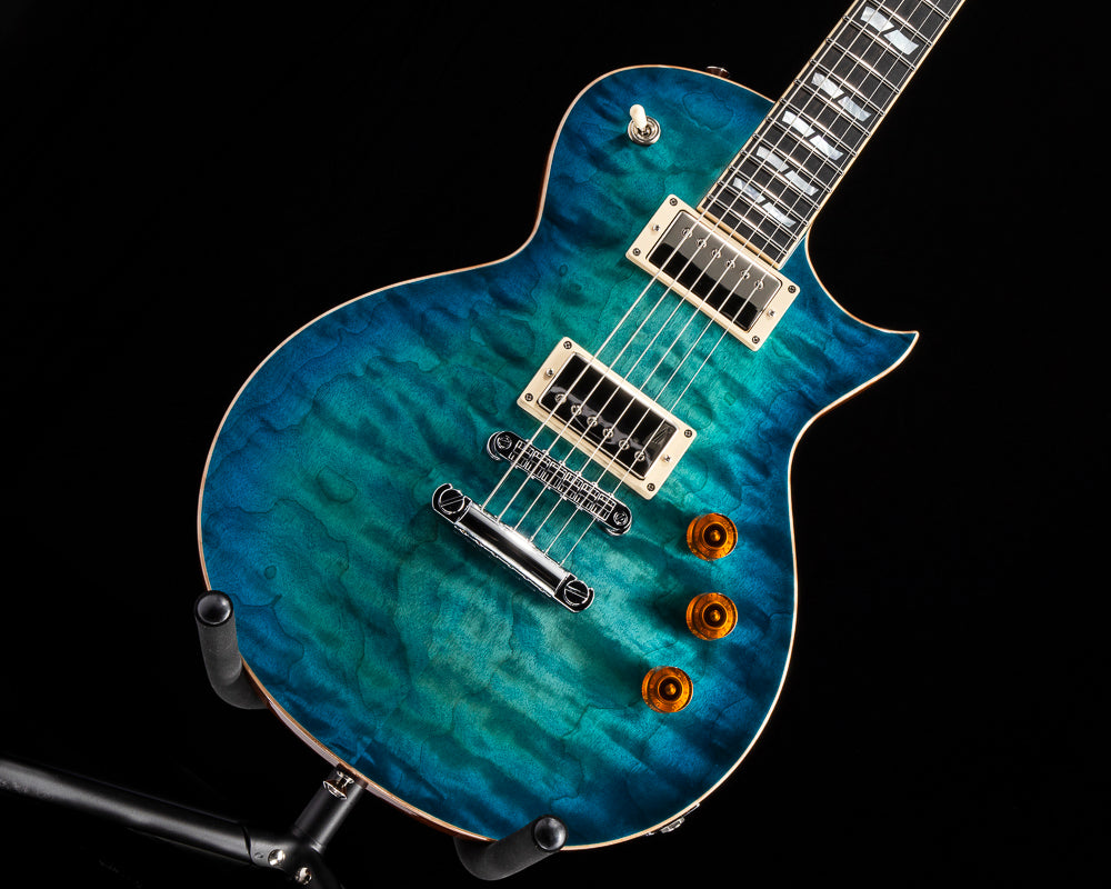 ESP USA Eclipse Quilted Maple Aqua Marine Sunburst