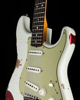 Fender Custom Shop 1960 Stratocaster Heavy Relic Olympic White Over Red Sparkle