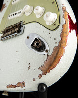 Fender Custom Shop 1960 Stratocaster Heavy Relic Olympic White Over Red Sparkle
