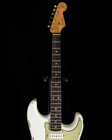 Fender Custom Shop 1960 Stratocaster Heavy Relic Olympic White Over Red Sparkle