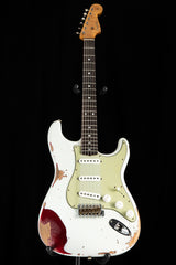 Fender Custom Shop 1960 Stratocaster Heavy Relic Olympic White Over Red Sparkle