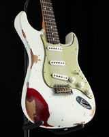 Fender Custom Shop 1960 Stratocaster Heavy Relic Olympic White Over Red Sparkle