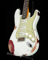 Fender Custom Shop 1960 Stratocaster Heavy Relic Olympic White Over Red Sparkle