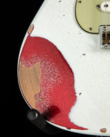 Fender Custom Shop 1960 Stratocaster Heavy Relic Olympic White Over Red Sparkle