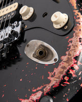 Fender Custom Shop 1957 Strat Ultimate Relic Floyd Rose Super Faded/Aged Black Over Hot Rod Red Masterbuilt Kyle McMillin