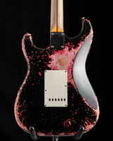 Fender Custom Shop 1957 Strat Ultimate Relic Floyd Rose Super Faded/Aged Black Over Hot Rod Red Masterbuilt Kyle McMillin