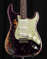 Fender Custom Shop '61 Strat Super Heavy Relic Aged Magenta Sparkle over 3-Color Sunburst