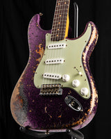 Fender Custom Shop '61 Strat Super Heavy Relic Aged Magenta Sparkle over 3-Color Sunburst