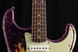 Fender Custom Shop '61 Strat Super Heavy Relic Aged Magenta Sparkle over 3-Color Sunburst