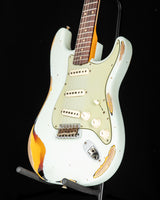Used Fender Custom Shop 1961 Heavy Relic Stratocaster Super Faded Aged Sonic Blue/3 Color Sunburst