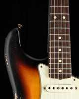 Used Fender Custom Shop 1963 Heavy Relic Stratocaster Aged 3 Tone Sunburst