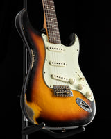Used Fender Custom Shop 1963 Heavy Relic Stratocaster Aged 3 Tone Sunburst