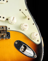 Used Fender Custom Shop 1963 Heavy Relic Stratocaster Aged 3 Tone Sunburst