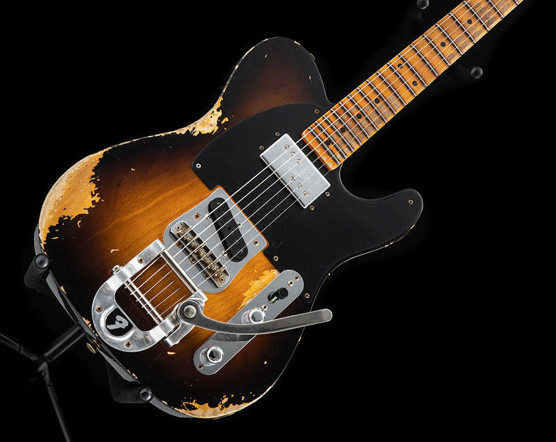 Used Fender Custom Shop Limited Edition CuNife Blackguard Telecaster Heavy Relic Faded Wide Fade 2 Tone Sunburst