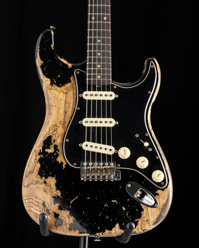 Fender Custom Shop Poblano Stratocaster Super Heavy Relic Aged Black L