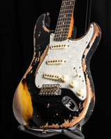 Fender Custom Shop Roasted '60 Stratocaster Super Heavy Relic Aged Black over 2-Color Sunburst