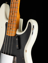 Fender Custom Shop 1958 Precision Bass Relic Aged Olympic White Over Chocolate 3-Tone Sunburst