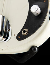 Fender Custom Shop 1958 Precision Bass Relic Aged Olympic White Over Chocolate 3-Tone Sunburst
