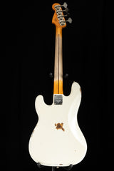 Fender Custom Shop 1958 Precision Bass Relic Aged Olympic White Over Chocolate 3-Tone Sunburst
