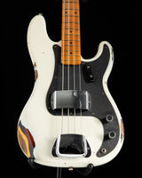 Fender Custom Shop 1958 Precision Bass Relic Aged Olympic White Over Chocolate 3-Tone Sunburst