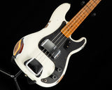 Fender Custom Shop 1958 Precision Bass Relic Aged Olympic White Over Chocolate 3-Tone Sunburst