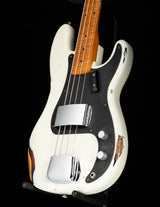 Fender Custom Shop 1958 Precision Bass Relic Aged Olympic White Over Chocolate 3-Tone Sunburst
