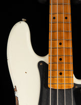 Fender Custom Shop 1958 Precision Bass Relic Aged Olympic White Over Chocolate 3-Tone Sunburst