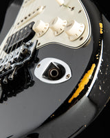 Used Fender Custom Shop 1969 Stratocaster Relic Black over 3 Tone Sunburst Floyd