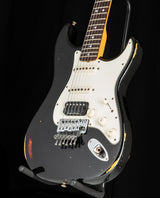 Used Fender Custom Shop 1969 Stratocaster Relic Black over 3 Tone Sunburst Floyd