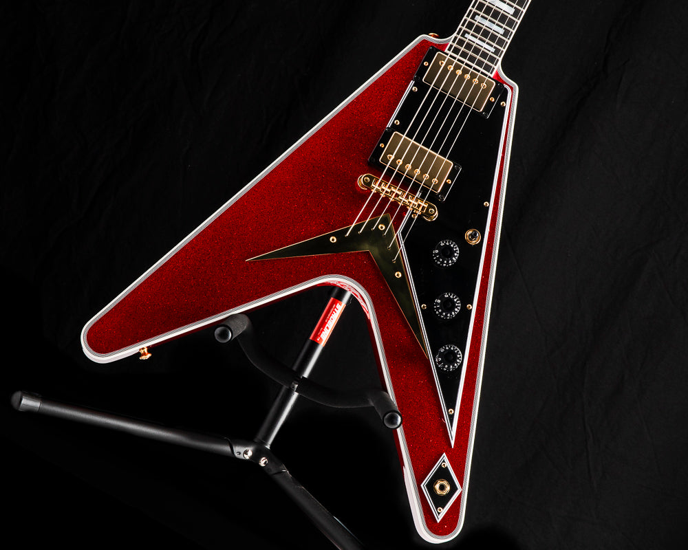Gibson Custom M2M Flying V Custom Red Sparkle VOS