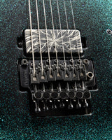 Used Mayones Duvell Elite PRO 7 Monolith Custom Black Blue Burst Sparkle Gloss