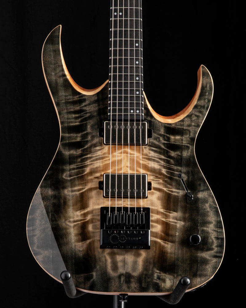 Mayones Duvell Elite 4Ever 6 Trans Natural Fade Black Burst Out Gloss