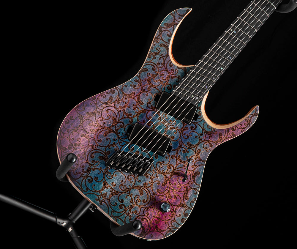 Mayones Duvell Elite VF EMG 6 Transparent Custom Floral