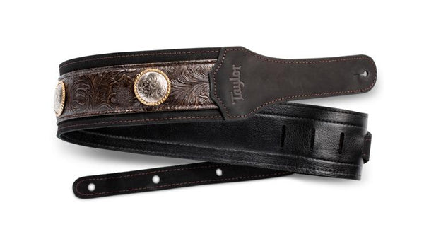 Taylor Grand Pacific 3" Nickel/Concho Leather Strap