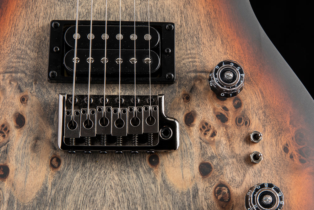 Paul Reed Smith SE Custom 24-08 Poplar Burl Limited Edition Charcoal C