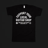 Brian's Guitars "Support Your Local Guitar Shop" Black T-Shirt