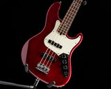 Used Fender American Deluxe Jazz Bass Crimson Red Transparent