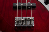 Used Fender American Deluxe Jazz Bass Crimson Red Transparent
