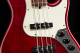 Used Fender American Deluxe Jazz Bass Crimson Red Transparent