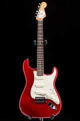 Used Fender American Deluxe Stratocaster Crimson Transparent