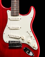 Used Fender American Deluxe Stratocaster Crimson Transparent