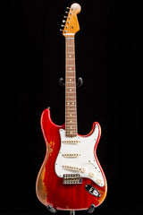 Used Fender Custom Shop '63 Strat Heavy Relic Crimson Transparent