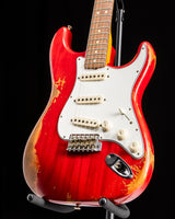 Used Fender Custom Shop '63 Strat Heavy Relic Crimson Transparent