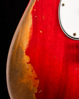 Used Fender Custom Shop '63 Strat Heavy Relic Crimson Transparent