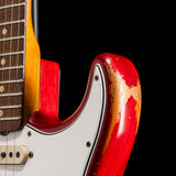 Used Fender Custom Shop '63 Strat Heavy Relic Crimson Transparent