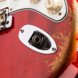 Used Fender Custom Shop '63 Strat Heavy Relic Crimson Transparent